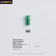 S-PARTS Titanium Brake Caliper Body Bolt Shimano R9120/R8070/M9120/M8100 & SRAM RED/FORCE