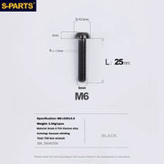 S-PARTS Titanium Brake Caliper Body Bolt Shimano R9120/R8070/M9120/M8100 & SRAM RED/FORCE