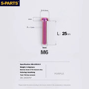 S-PARTS Titanium Brake Caliper Body Bolt Shimano R9120/R8070/M9120/M8100 & SRAM RED/FORCE