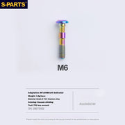 S-PARTS Titanium Brake Caliper Body Bolt Shimano R9120/R8070/M9120/M8100 & SRAM RED/FORCE Rainbow