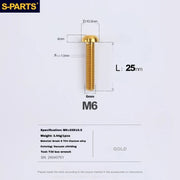 S-PARTS Titanium Brake Caliper Body Bolt Shimano R9120/R8070/M9120/M8100 & SRAM RED/FORCE Gold