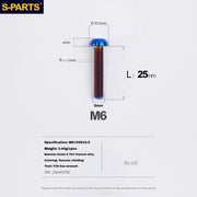 S-PARTS Titanium Brake Caliper Body Bolt Shimano R9120/R8070/M9120/M8100 & SRAM RED/FORCE Blue