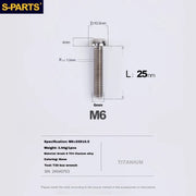 S-PARTS Titanium Brake Caliper Body Bolt Shimano R9120/R8070/M9120/M8100 & SRAM RED/FORCE