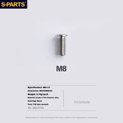 S-PARTS Titanium Brake Caliper Body Bolt Shimano R9120/R8070/M9120/M8100 & SRAM RED/FORCE