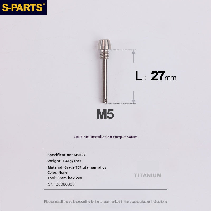S-PARTS Titanium Brake Pad Pin Retainer for Shimano / SRAM / Magura / Hope Disc Brakes