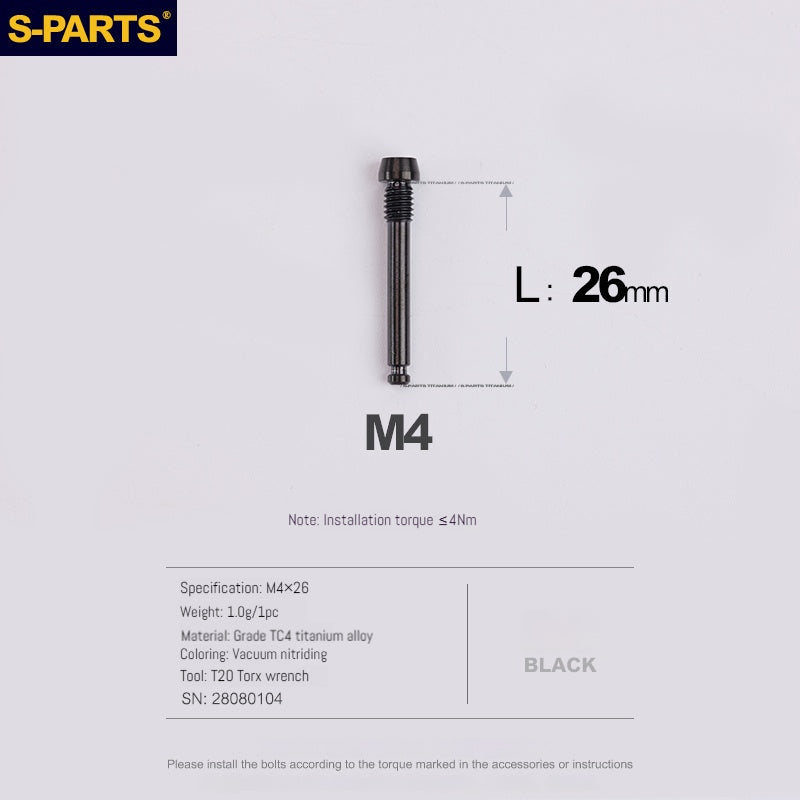 S-PARTS Titanium Brake Pad Pin Retainer for Shimano / SRAM / Magura / Hope Disc Brakes