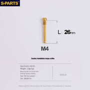 S-PARTS Titanium Brake Pad Pin Retainer for Shimano / SRAM / Magura / Hope Disc Brakes