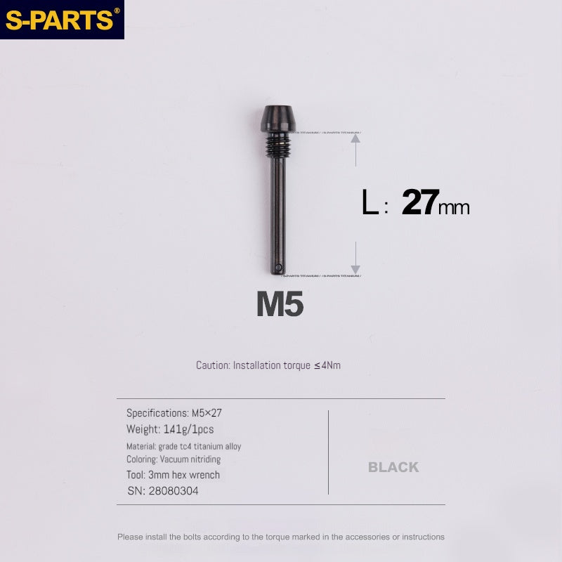 S-PARTS Titanium Brake Pad Pin Retainer for Shimano / SRAM / Magura / Hope Disc Brakes