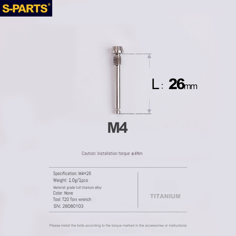 S-PARTS Titanium Brake Pad Pin Retainer for Shimano / SRAM / Magura / Hope Disc Brakes