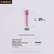 S-PARTS Titanium Brake Pad Pin Retainer for Shimano / SRAM / Magura / Hope Disc Brakes
