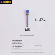 S-PARTS Titanium Brake Pad Pin Retainer for Shimano / SRAM / Magura / Hope Disc Brakes