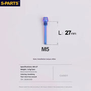 S-PARTS Titanium Brake Pad Pin Retainer Shimano / SRAM / Magura / HOPE Disc Brakes Candy