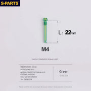 S-PARTS Titanium Brake Pad Pin Retainer Shimano / SRAM / Magura / HOPE Disc Brakes Green