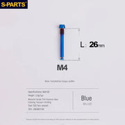 S-PARTS Titanium Brake Pad Pin Retainer Shimano / SRAM / Magura / HOPE Disc Brakes Blue