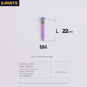 S-PARTS Titanium Brake Pad Pin Retainer Shimano / SRAM / Magura / HOPE Disc Brakes Rainbow