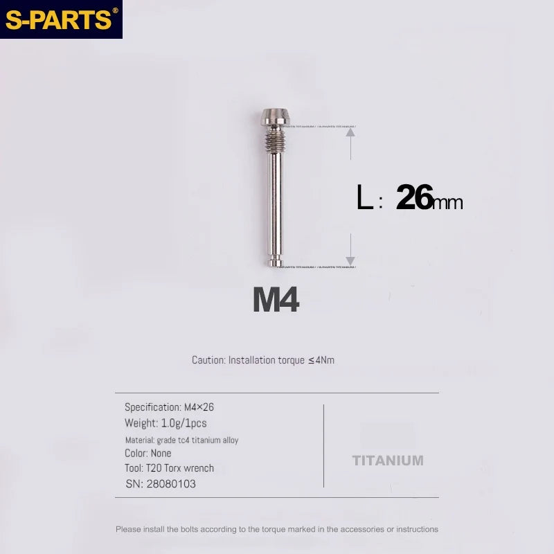 S-PARTS Titanium Brake Pad Pin Retainer Shimano / SRAM / Magura / HOPE Disc Brakes