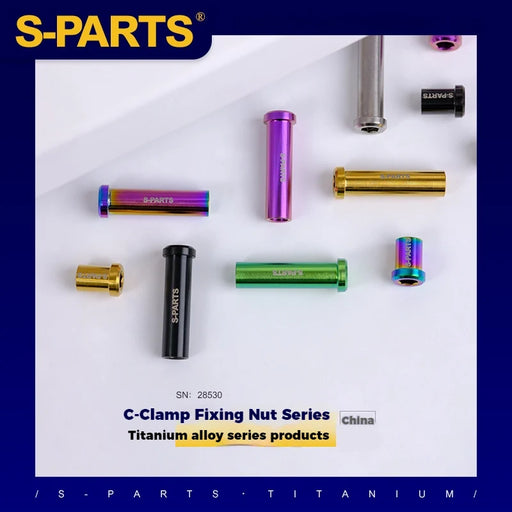 S-PARTS Titanium C-Clamp Fixing Nut M6, 8–40mm