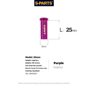S-PARTS Titanium C-Clamp Fixing Nut M6, 8–40mm 25mm Purple