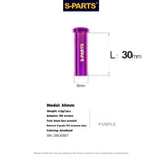 S-PARTS Titanium C-Clamp Fixing Nut M6, 8–40mm 30mm Purple