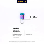 S-PARTS Titanium C-Clamp Fixing Nut M6, 8–40mm