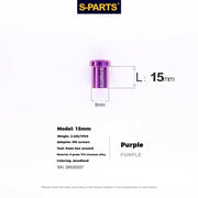 S-PARTS Titanium C-Clamp Fixing Nut M6, 8–40mm 15mm Purple