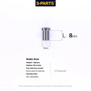 S-PARTS Titanium C-Clamp Fixing Nut M6, 8–40mm 8mm