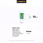 S-PARTS Titanium C-Clamp Fixing Nut M6, 8–40mm 10mm Green