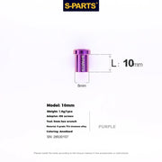 S-PARTS Titanium C-Clamp Fixing Nut M6, 8–40mm 20mm Purple