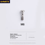 S-PARTS Titanium Caliper Body Bolts for Shimano R9120 / R8070 / M9120 / M8100 & SRAM RED / Force — Lightweight Anodized Brake Mounting Screws