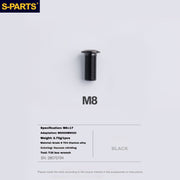 S-PARTS Titanium Caliper Body Bolts for Shimano R9120 / R8070 / M9120 / M8100 & SRAM RED / Force — Lightweight Anodized Brake Mounting Screws