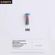 S-PARTS Titanium Caliper Body Bolts for Shimano R9120 / R8070 / M9120 / M8100 & SRAM RED / Force — Lightweight Anodized Brake Mounting Screws