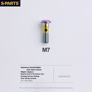 S-PARTS Titanium Caliper Body Bolts for Shimano R9120 / R8070 / M9120 / M8100 & SRAM RED / Force — Lightweight Anodized Brake Mounting Screws