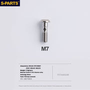 S-PARTS Titanium Caliper Body Bolts for Shimano R9120 / R8070 / M9120 / M8100 & SRAM RED / Force — Lightweight Anodized Brake Mounting Screws