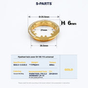 S-PARTS Titanium Cassette Lockring for MTB and Road Bikes for Shimano and SRAM
