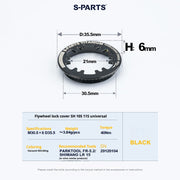 S-PARTS Titanium Cassette Lockring for MTB and Road Bikes for Shimano and SRAM