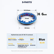 S-PARTS Titanium Cassette Lockring for MTB and Road Bikes for Shimano and SRAM