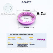 S-PARTS Titanium Cassette Lockring for MTB and Road Bikes for Shimano and SRAM