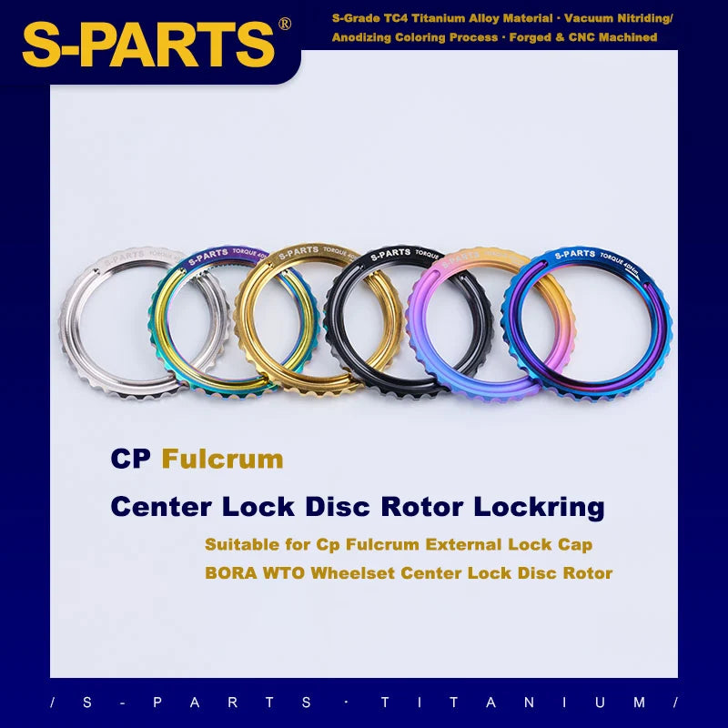 S-PARTS Titanium Center Lock Lockring Campagnolo Bora Ultra WTO / Hyperon / Fulcrum / Shamal
