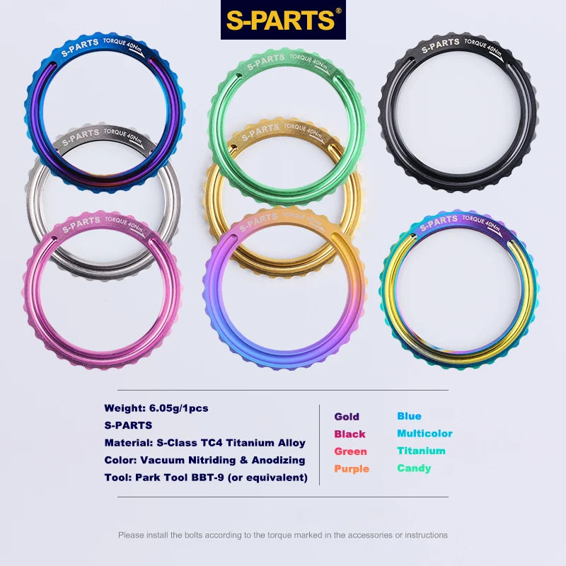 S-PARTS Titanium Center Lock Lockring Campagnolo Bora Ultra WTO / Hyperon / Fulcrum / Shamal