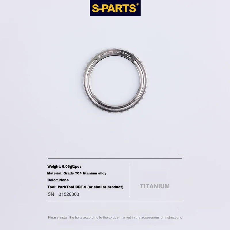 S-PARTS Titanium Center Lock Lockring Campagnolo Bora Ultra WTO / Hyperon / Fulcrum / Shamal
