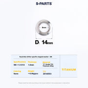 S-PARTS Titanium Clamp Bolt & Nut Set for Road Shifters — Shimano / SRAM Compatible