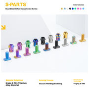 S-PARTS Titanium Clamp Bolt and Nut Set for Road Shifters for Shimano / SRAM