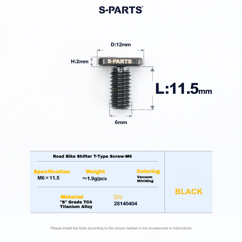 S-PARTS Titanium Clamp Bolt and Nut Set for Road Shifters for Shimano / SRAM