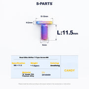 S-PARTS Titanium Clamp Bolt and Nut Set for Road Shifters for Shimano / SRAM
