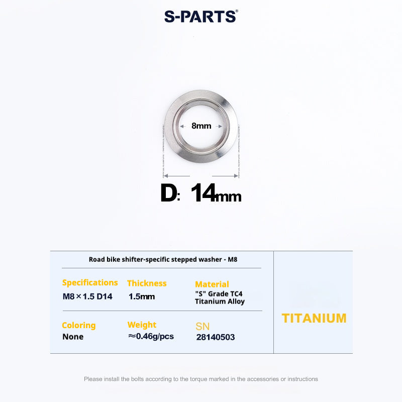 S-PARTS Titanium Clamp Bolt and Nut Set for Road Shifters for Shimano / SRAM