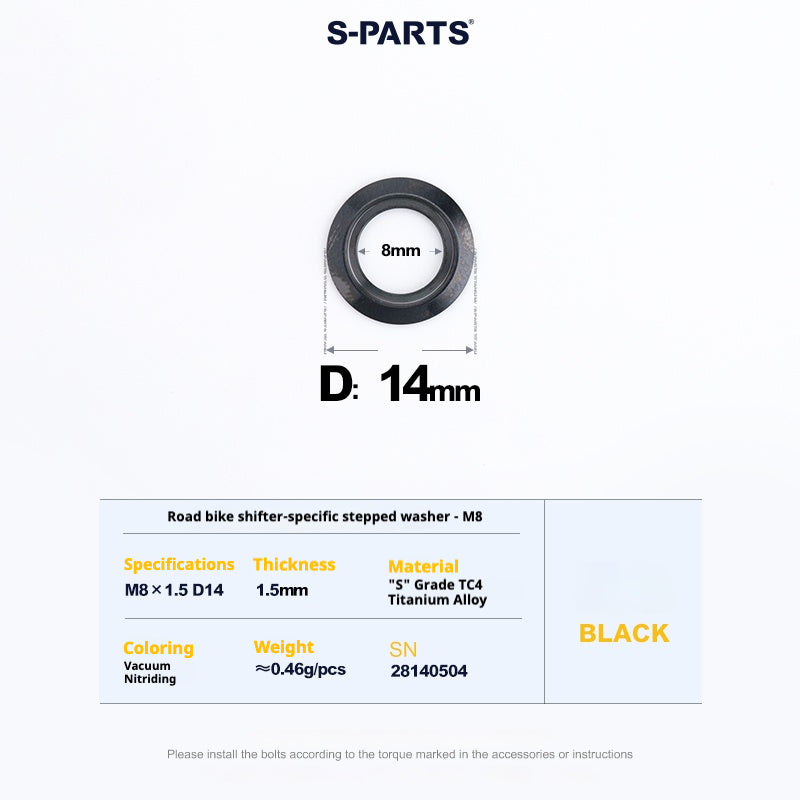 S-PARTS Titanium Clamp Bolt and Nut Set for Road Shifters for Shimano / SRAM