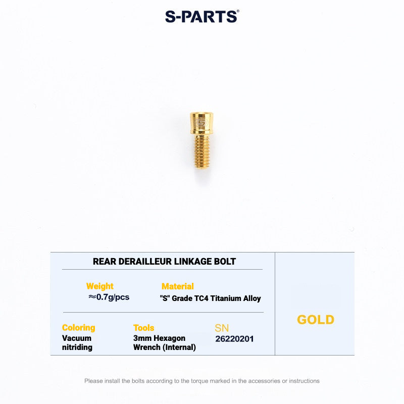 S-PARTS Titanium Drivetrain Bolt Kit for MAGENE QED Electronic Groupset