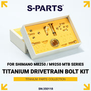 S-PARTS Titanium Drivetrain Bolt Kit for Shimano M8250 / M9250 MTB Di2 Groupset