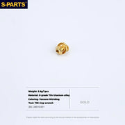 S-PARTS Titanium eeBrakes C-Clamp Screw & Adapter Series Gold Brake Pad Screw Set (1 set)