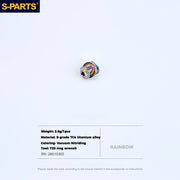 S-PARTS Titanium eeBrakes C-Clamp Screw & Adapter Series Rainbow Brake Pad Screw Set (1 set)